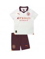 Manchester City Venkovní dres pro děti 2023-24 Krátký Rukáv (+ trenýrky)